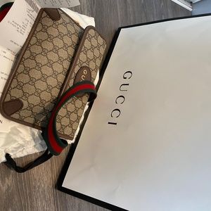 Gucci Neo Vintage Flap Belt Bag GG Coated Canvas